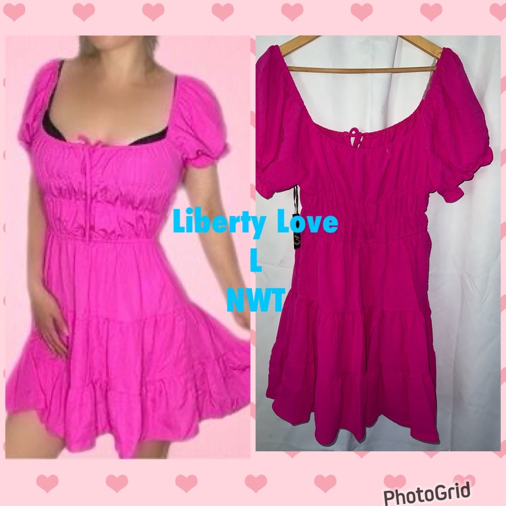Liberty Love Fuchsia Mini Dress